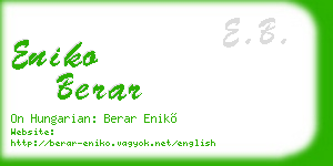 eniko berar business card